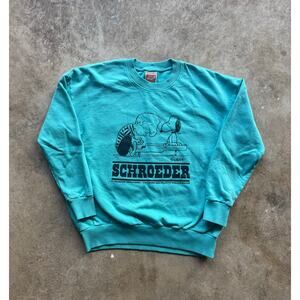 TSPTR x Snoopy 'Schroeder' Blue Sweatshirt Size Small Vintage 1960s Style